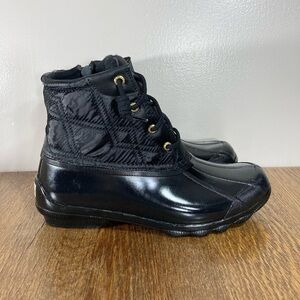Sperry Syren Gulf Quilted Nylon Duck Boot Women’s Size 9 Black